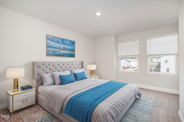 view of carpeted bedroom