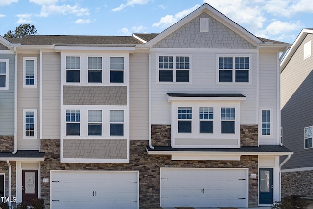 view of property featuring a garage