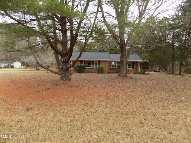 view of single story home