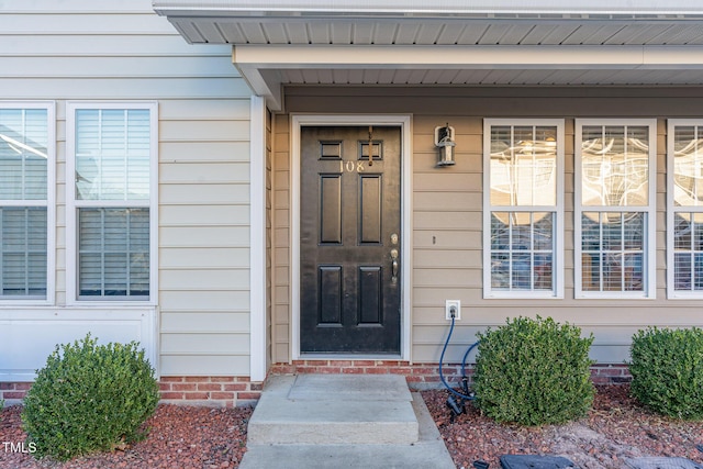 view of doorway to property