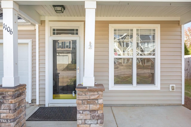 view of doorway to property