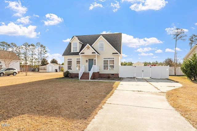 view of front of house featuring a front yard