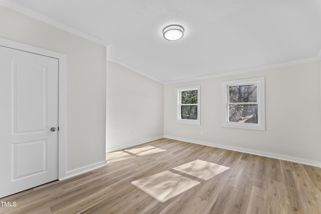 additional living space with light hardwood / wood-style floors