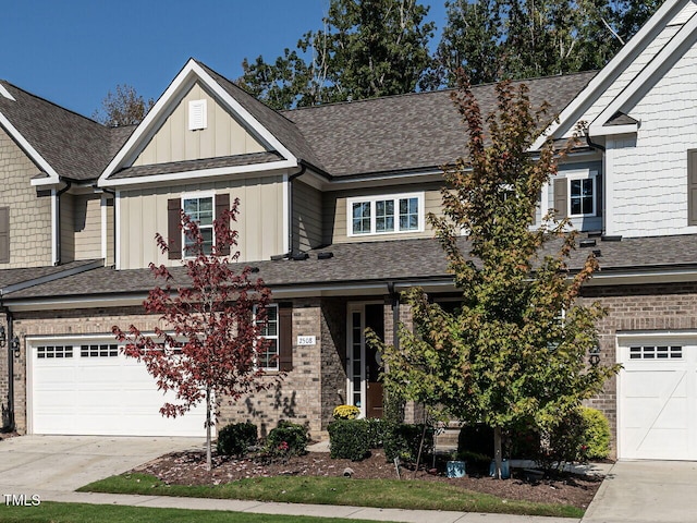 craftsman-style home with a garage