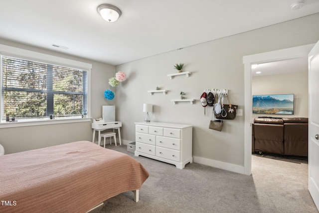 view of carpeted bedroom