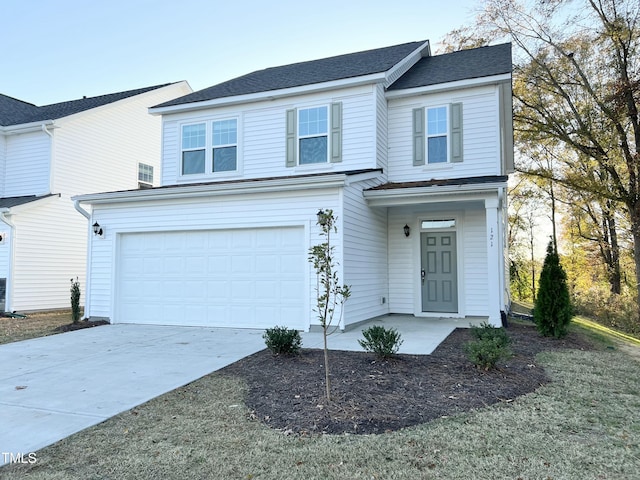 front facade featuring a garage