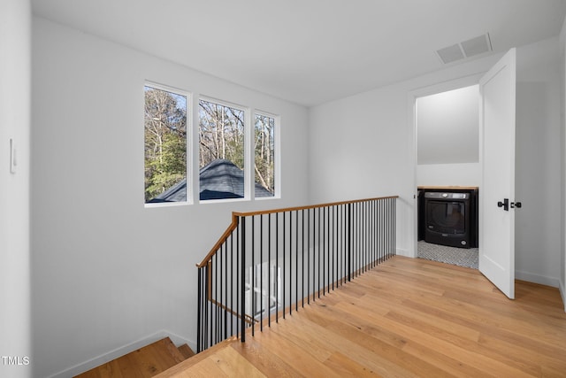 hall featuring hardwood / wood-style floors