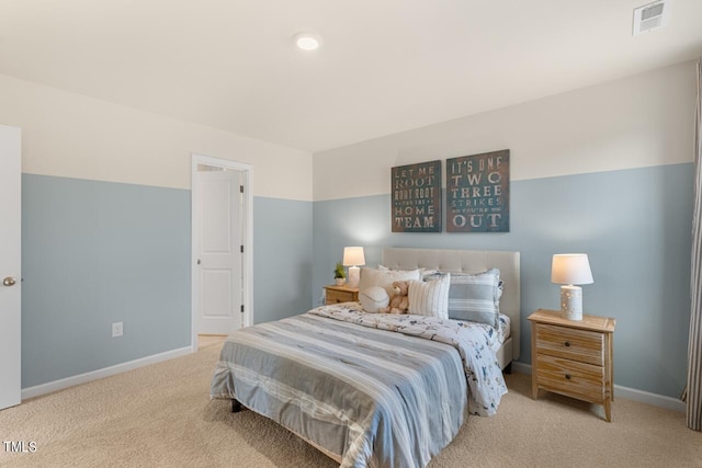 view of carpeted bedroom