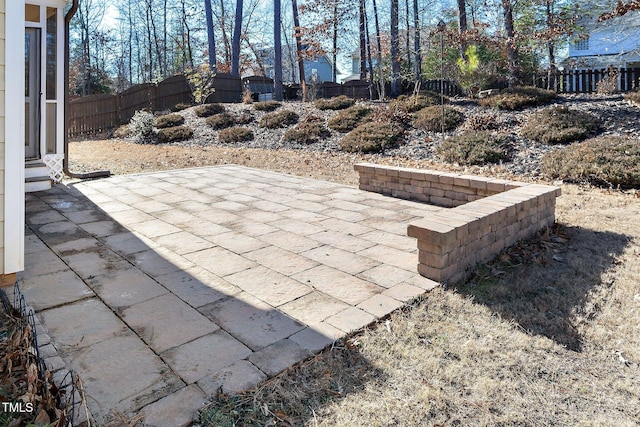 view of patio / terrace featuring a fenced backyard