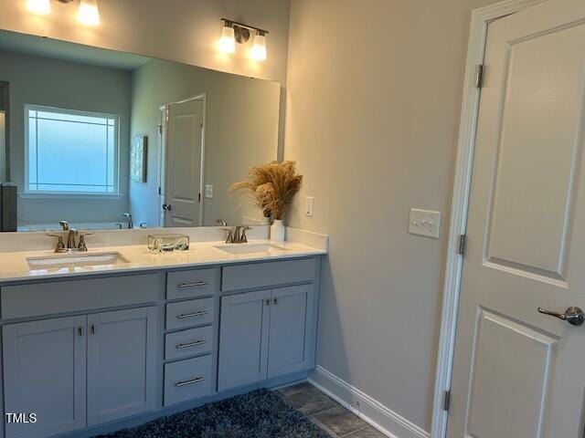 bathroom with vanity