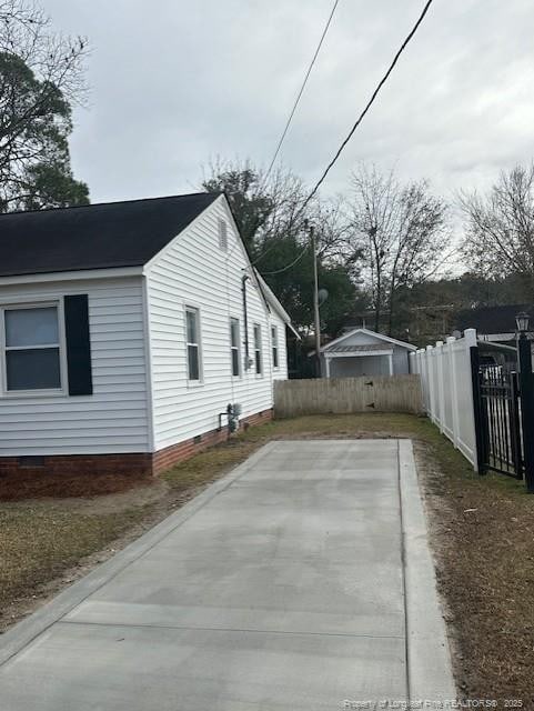 view of home's exterior with a patio