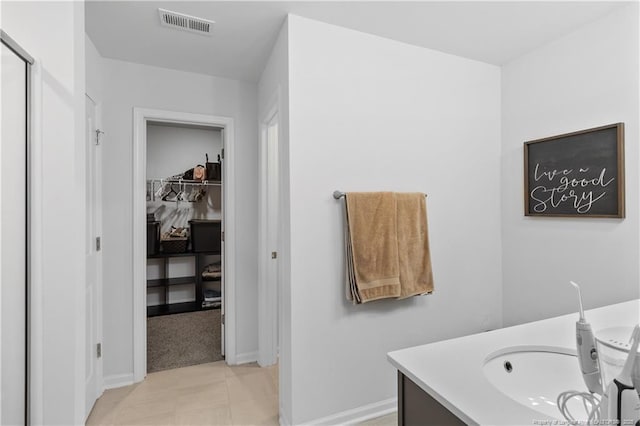 bathroom featuring vanity