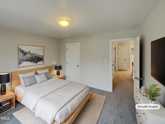 view of carpeted bedroom