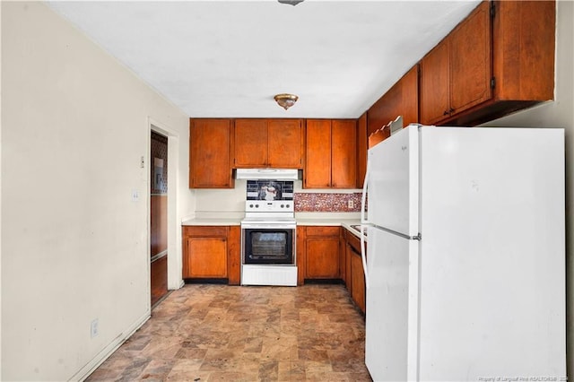 kitchen featuring white appliances