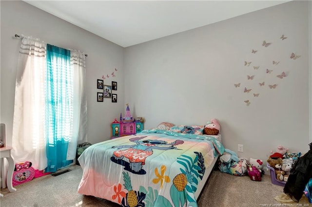 carpeted bedroom with visible vents