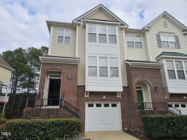 view of property with a garage