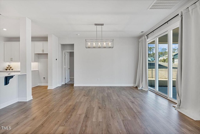 interior space featuring light hardwood / wood-style flooring