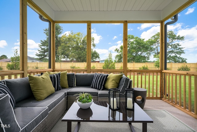 view of sunroom