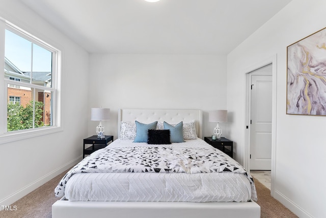 view of carpeted bedroom