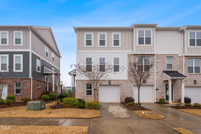 view of property with a garage