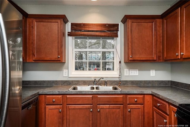 kitchen with appliances with stainless steel finishes and sink