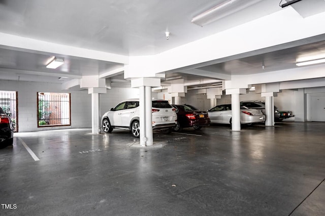 garage with a carport