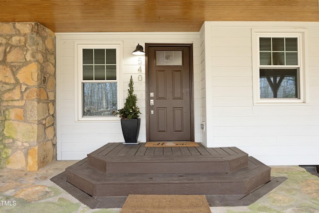 540 Patterson Dr, Chapel Hill, NC 27516 - view of exterior entry with stone siding