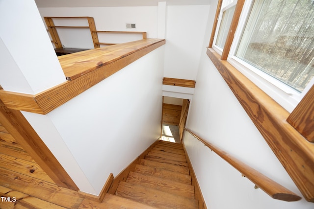 540 Patterson Dr, Chapel Hill, NC 27516 - stairs with wood finished floors and visible vents