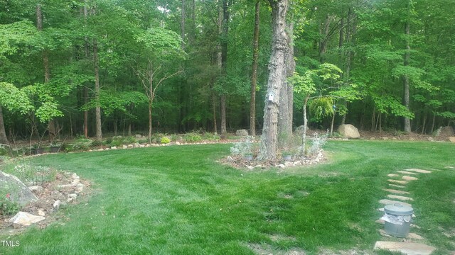 540 Patterson Dr, Chapel Hill, NC 27516 - view of yard featuring a wooded view