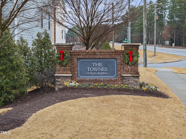 view of community sign