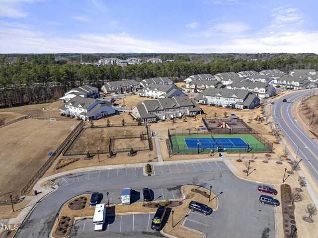 aerial view with a residential view