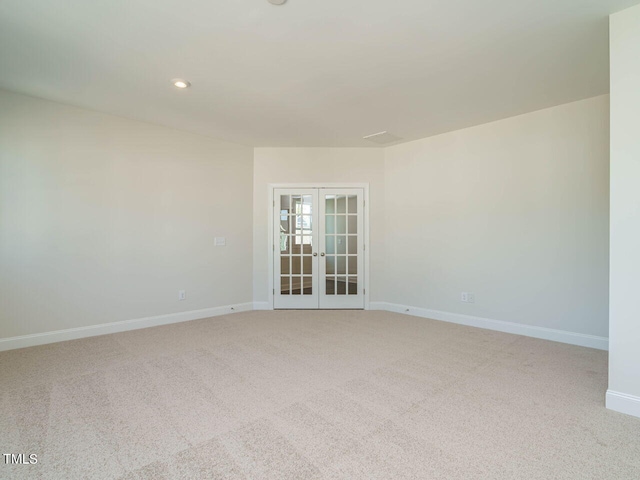 1809 Bright Lantern Way, Wendell, NC 27591 - unfurnished room with french doors, light carpet, and recessed lighting