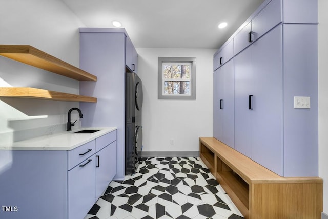 mudroom featuring sink