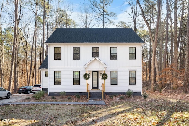 view of modern farmhouse