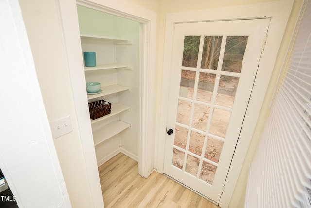 entryway featuring light hardwood / wood-style flooring