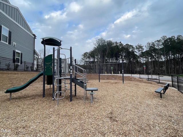 view of jungle gym