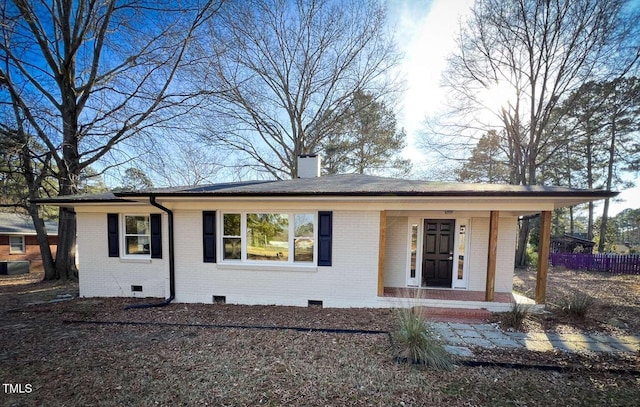 view of front of home with covered porch