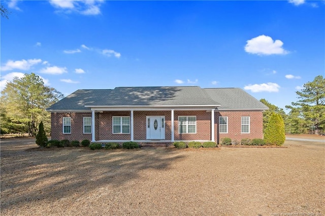 view of single story home