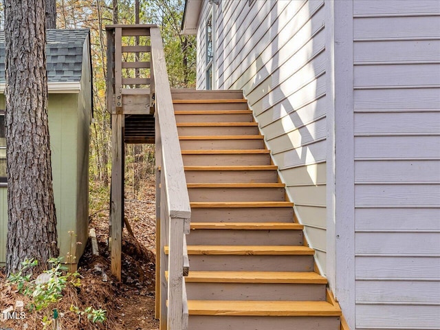 view of stairway