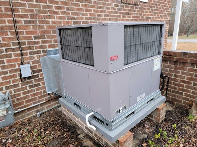 exterior details featuring central AC