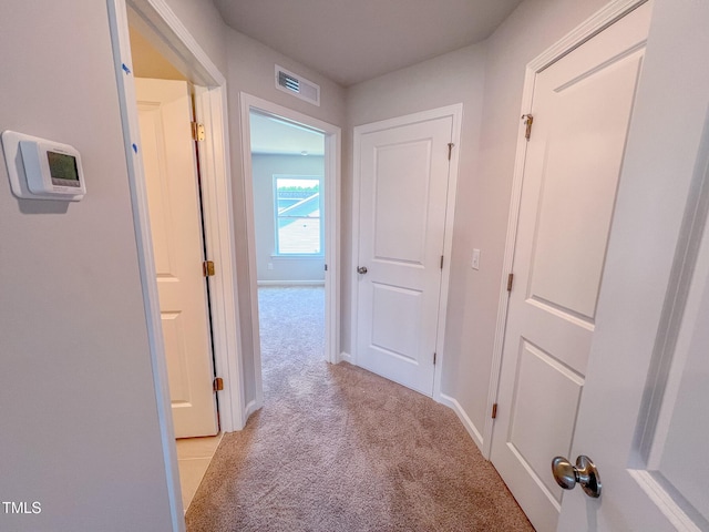 403 Duncan Creek Rd # 131, Lillington, NC 27546 - hallway with light carpet and baseboards