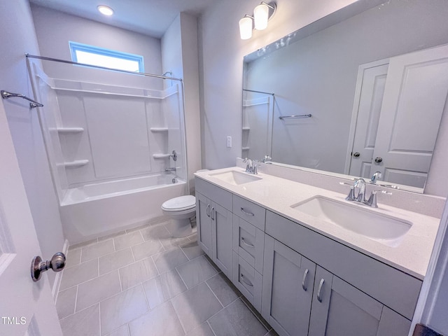 403 Duncan Creek Rd # 131, Lillington, NC 27546 - full bath with double vanity, bathtub / shower combination, toilet, and recessed lighting