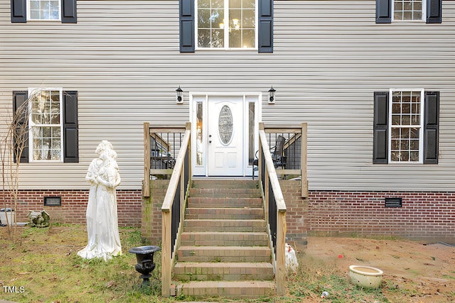 view of doorway to property