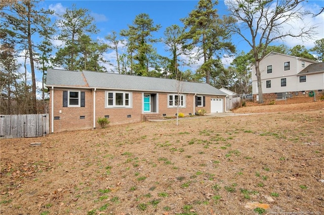 view of front facade with a garage