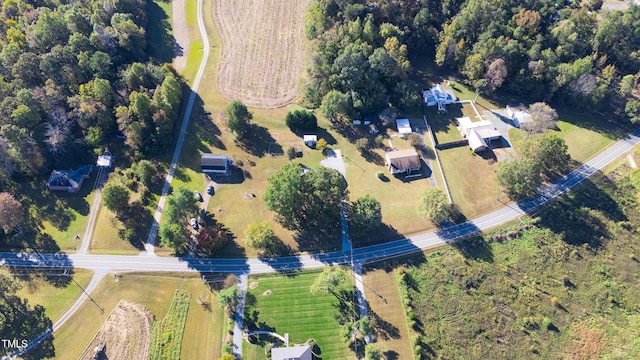 aerial view with a rural view