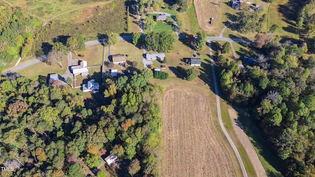 drone / aerial view with a rural view