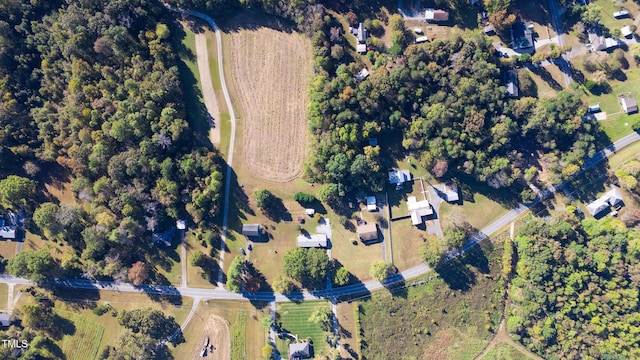 drone / aerial view with a rural view