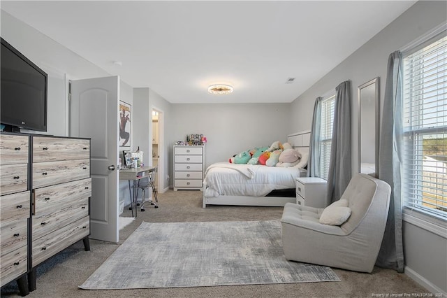 bedroom featuring carpet flooring