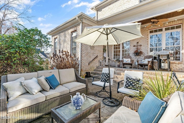 view of patio / terrace featuring outdoor lounge area