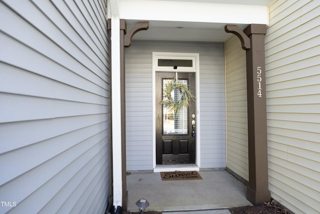 view of doorway to property